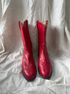 Red Vintage Cowboy Boots - 39