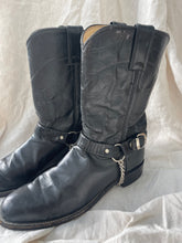 Vintage Black Chain Boots - 41