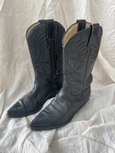 Vintage Black Cowboy Boots - 37