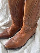 Vintage Brown Cowboy Boots - 42