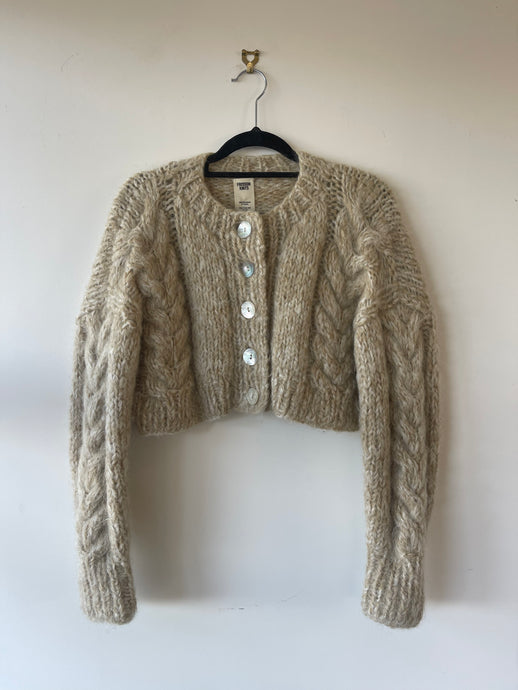 Frisson Knits Cropped Cardigan - Small